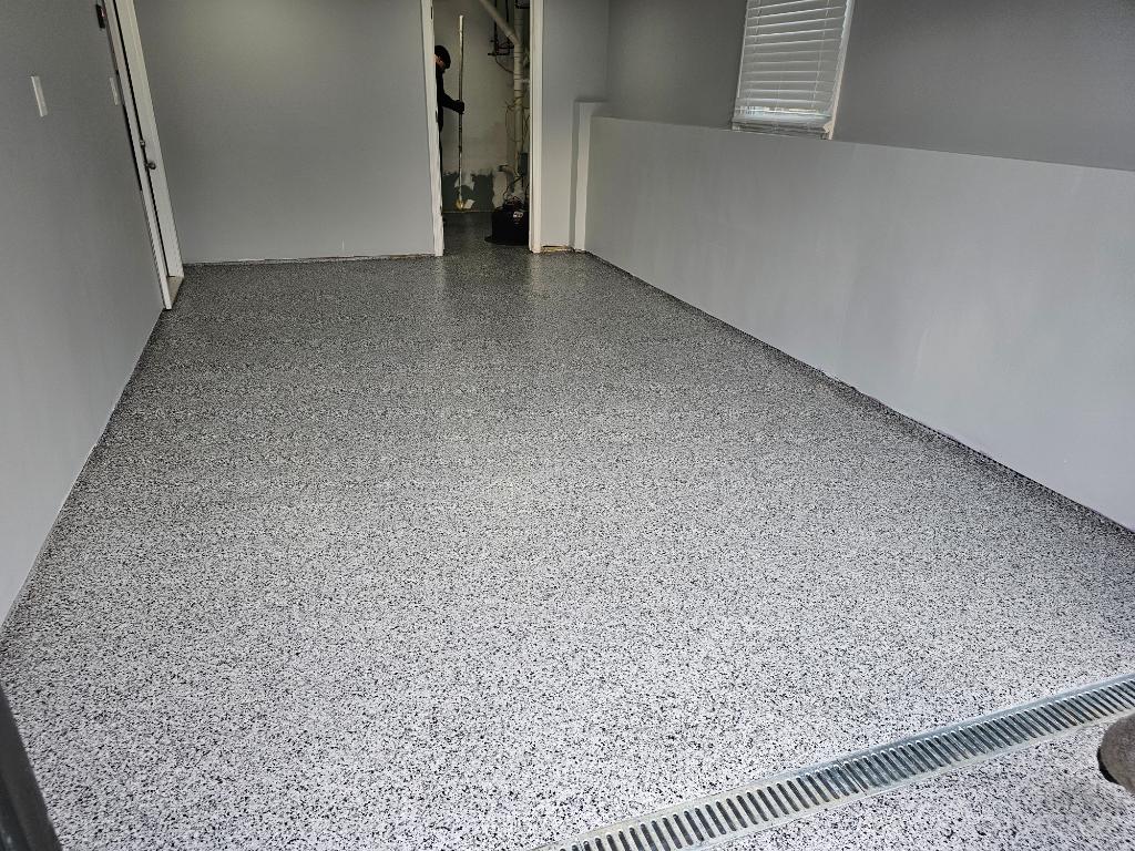 Epoxy Flooring Installed in One Care Garage and Utility Room in Watertown, CT